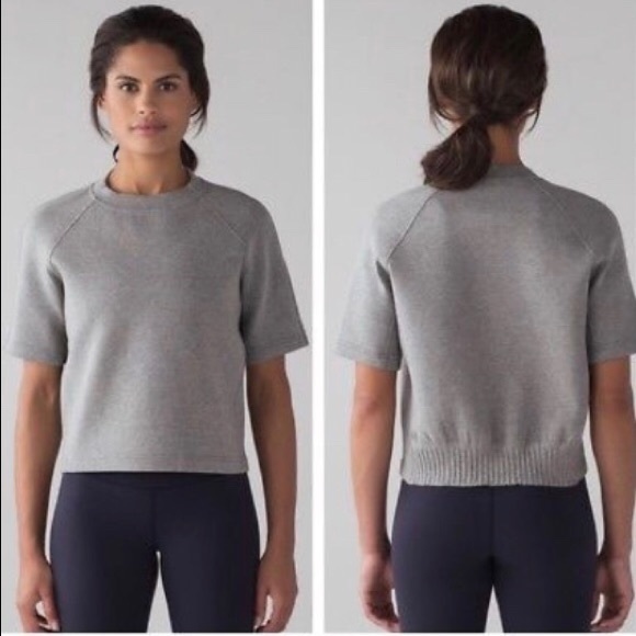 lululemon athletica Tops - NWT Lululemon cropped gray sweatshirt 12